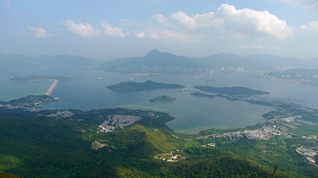 俯瞰吐露港和馬屎洲