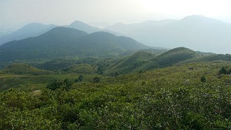 The ridge of Shek Uk Shan extends to Wa Mei Shan