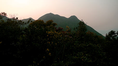 The lateral silhouette of Shek Nga Shan