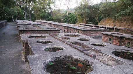 The war relics of the cooking stoves at Quarry Bay Tree Walk